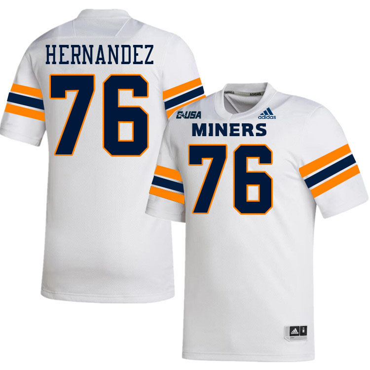 Will Hernandez UTEP Jersey,UTEP Miners #76 Will Hernandez College Football Jersey,Uniforms-White